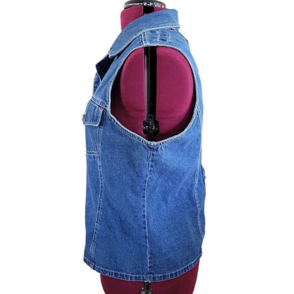 Atlast Plus Denim Lace-Up Vest (Size 1X) - Picture 3 of 6